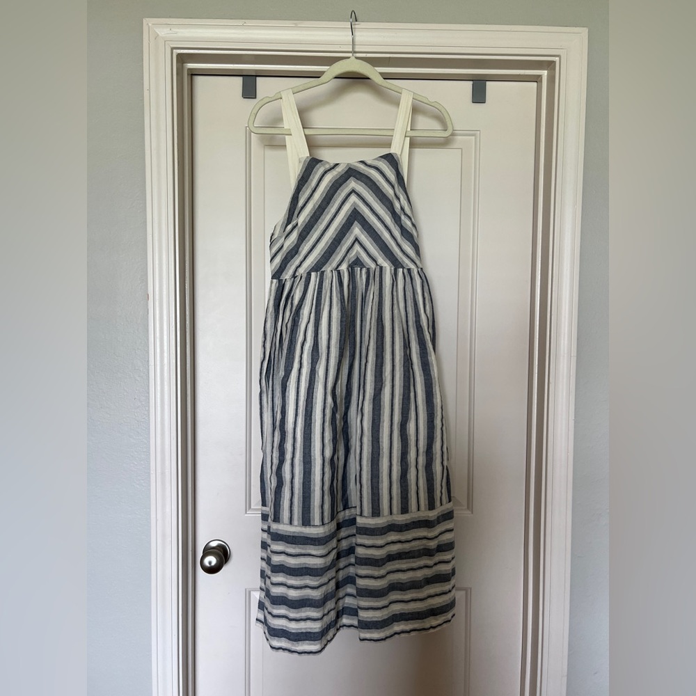 Cottage core boho style striped dress